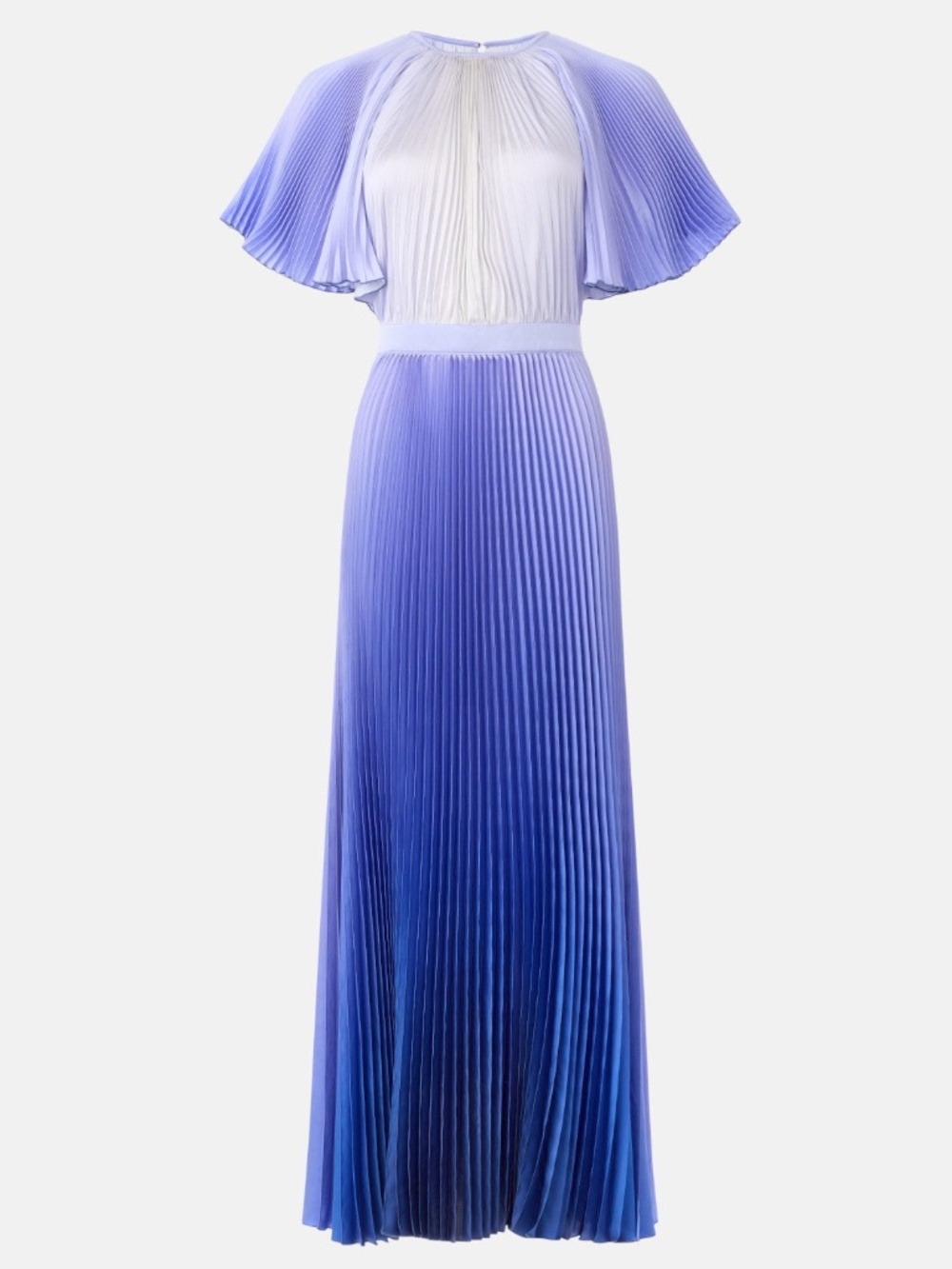 L'IDEE Orchestra Pleated Gown Purple Ombre Short Sleeve Dress - Size US 4